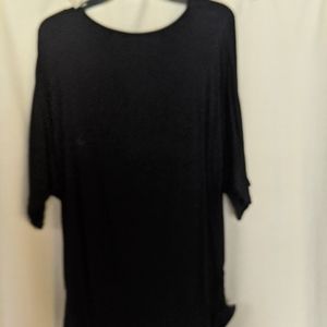 Black knit wrap top